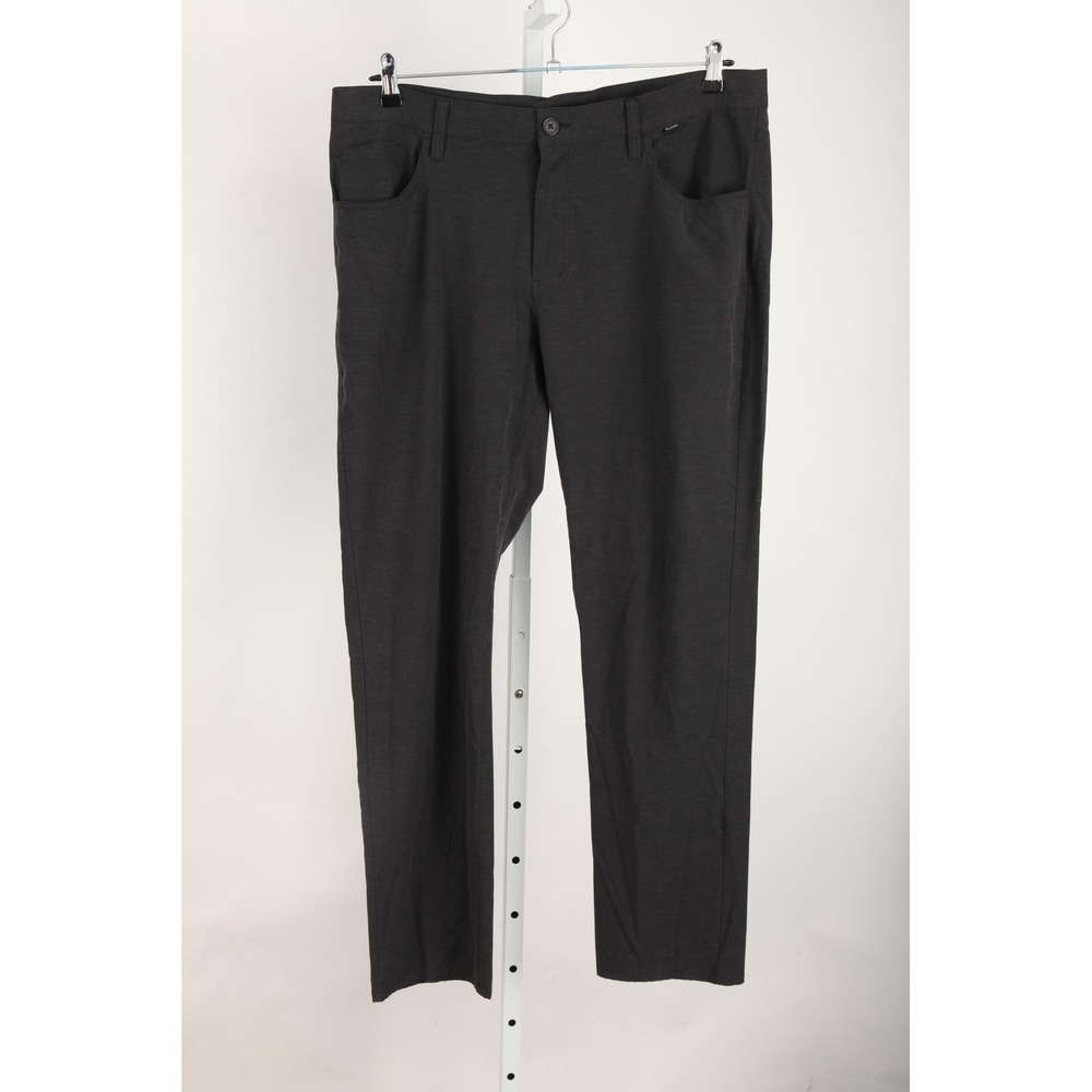 TravisMathew Pants Mens 38 Charcoal Grey 5-Pocket Performance Straight Leg - Picture 2 of 14